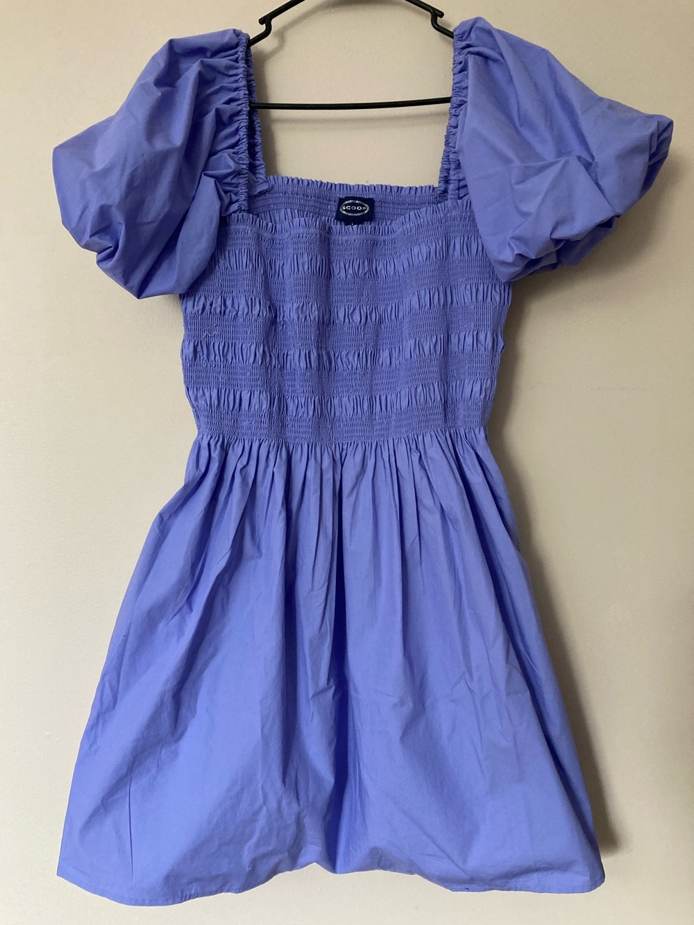 Women’s Lavender Smocked Cotton Mini Dress